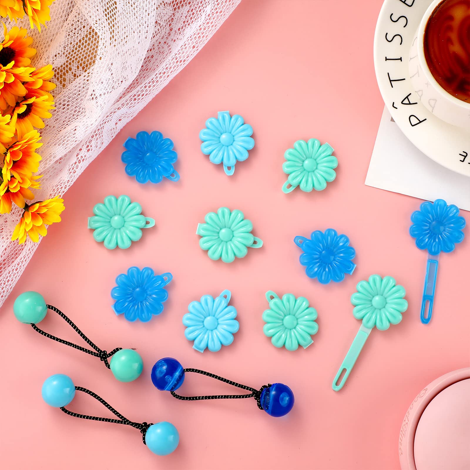 584*ヘアゴム(子ブタ・ブルー) Amazon.com : Jutom 72 Pcs Hair Accessories for Girls, Including 24